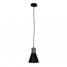 Oriel Lighting-COMO SINGLE Pendant Light - Antique Brass / Brushed Chrome